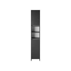 LIVARNO home Badezimmer-Hochschrank Oslo, anthrazit - B-Ware neuwertig