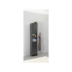 LIVARNO home Badezimmer-Hochschrank Oslo, anthrazit - B-Ware neuwertig