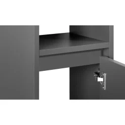 LIVARNO home Badezimmer-Hochschrank Oslo, anthrazit - B-Ware neuwertig