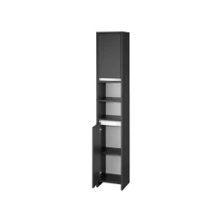 LIVARNO home Badezimmer-Hochschrank Oslo, anthrazit - B-Ware neuwertig