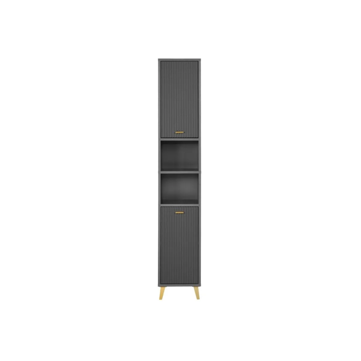 LIVARNO Home Bad-Hochschrank, Wellenoptik - B-Ware