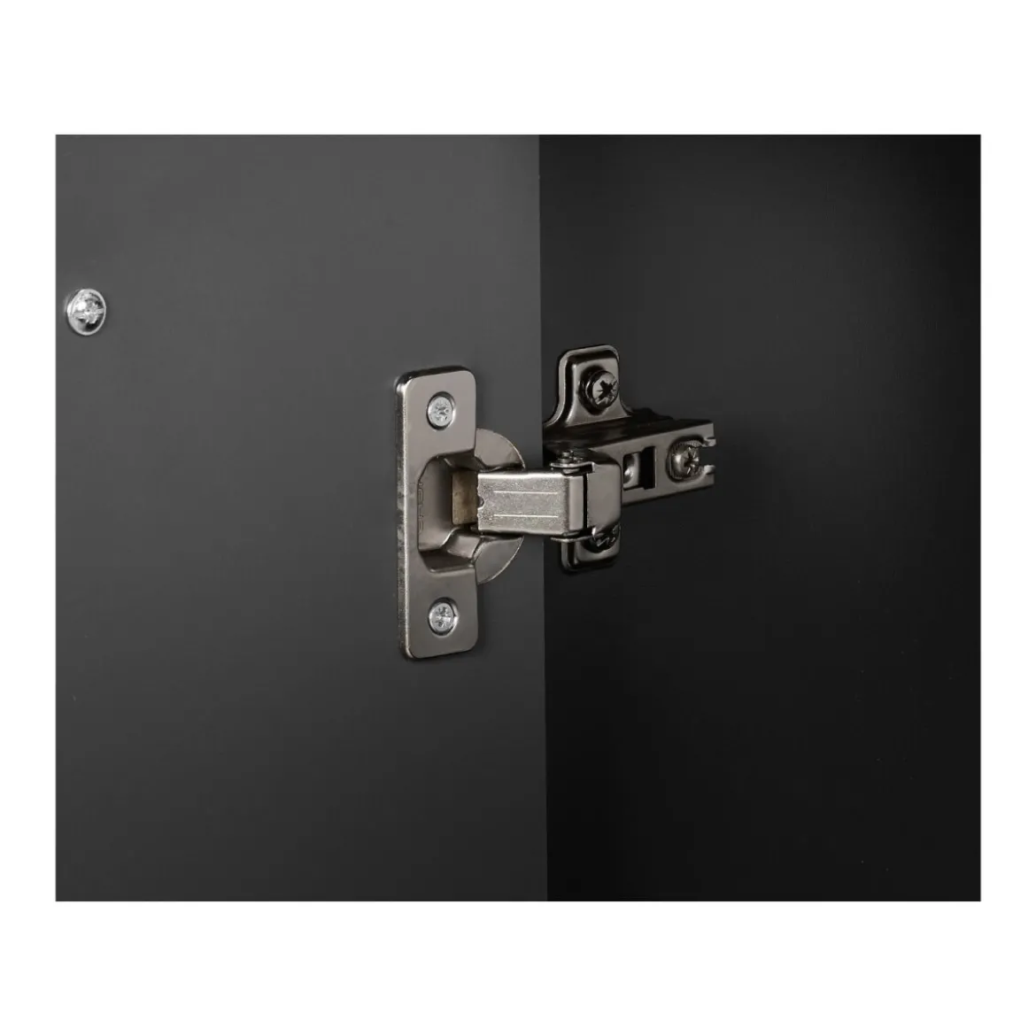 LIVARNO home Bad-Seitenschrank, mit Wellenoptik, schwarz - B-Ware sehr gut
