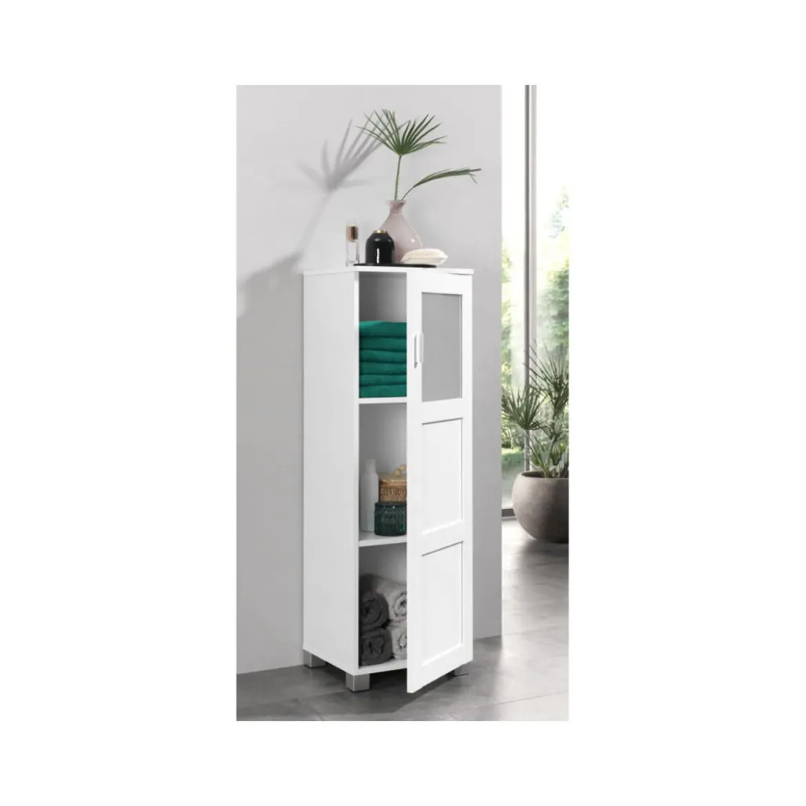 LIVARNO home Bad-Vitrine »Basel«, mit Sicherheitsglas - B-Ware Transportschaden