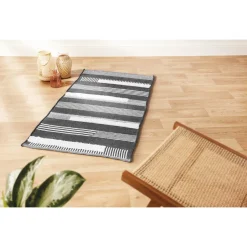 LIVARNO home Baumwollteppich, 80 x 150 cm (grau) - B-Ware neuwertig