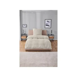 LIVARNO home Bettwäsche, aus Musselin, 155 x 220 cm, beige - B-Ware sehr gut