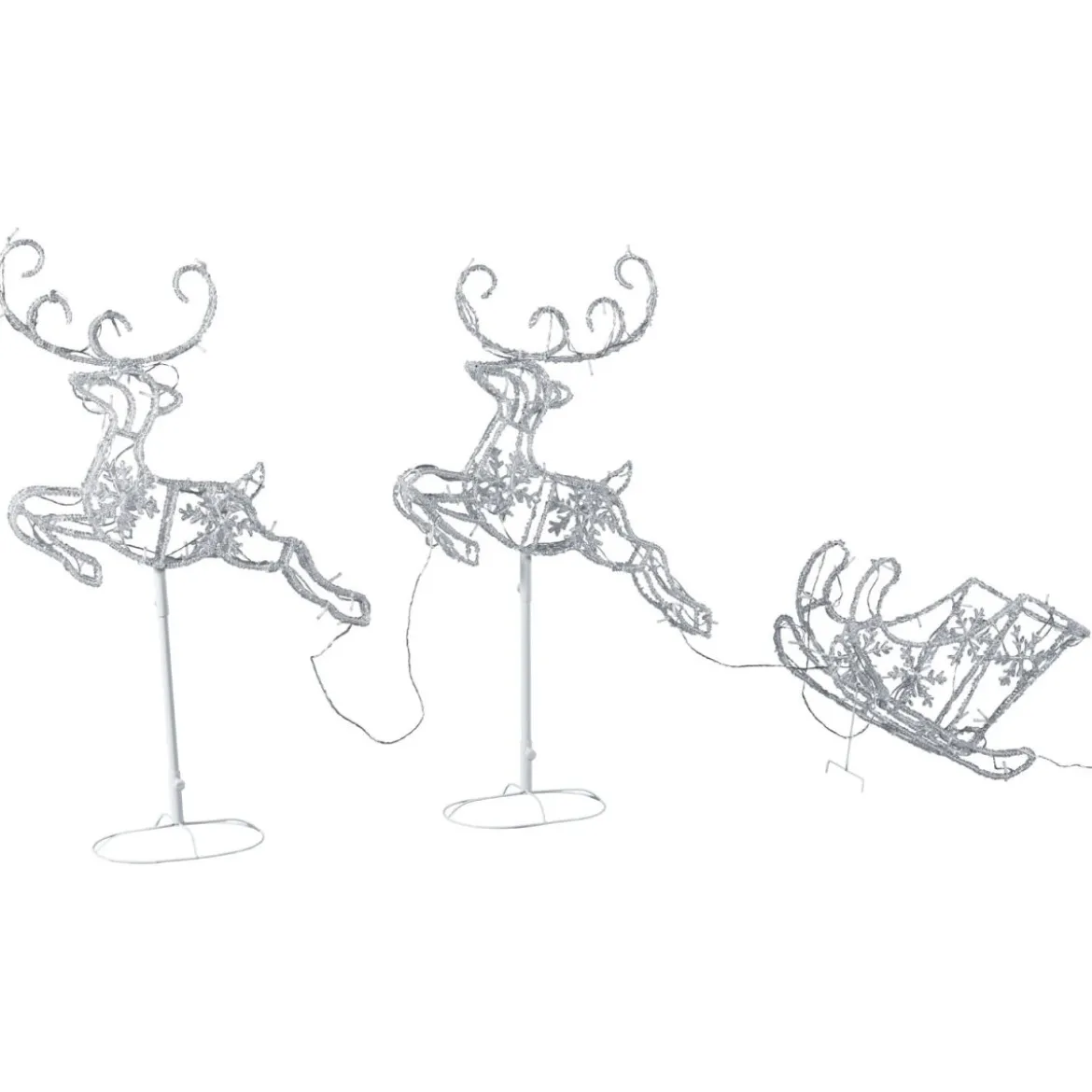 LIVARNO home 3D-Lichtfiguren, 3 tlg. mit 120 LEDs - B-Ware Transportschaden Kosmetisch