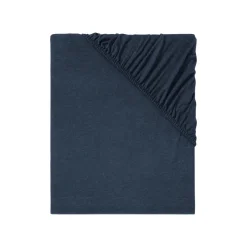 LIVARNO home Feinbiber-Spannbettlaken, 140-160 x 200 cm (navy) - B-Ware neuwertig