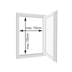 LIVARNO home Fenster-Insektenschutz, teleskopierbar, 120 x 140 cm - B-Ware