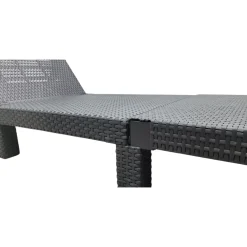 LIVARNO home Geflecht-Sonnenliege, mit Kissenauflage, anthrazit - B-Ware sonstiges