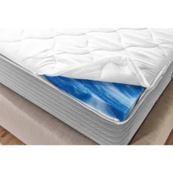 LIVARNO HOME Gelschaum-Matratzentopper, 140 x 200 cm, Anti-Rutsch-Effekt - B-Ware