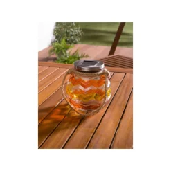 LIVARNO HOME Glas Solar bemalt oder Mosaik LED (Orange) - B-Ware Transportschaden Kosmetisch