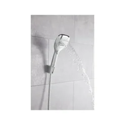 LIVARNO home Handbrause-Set, mit Wechselschalter, 3 Strahlarten, eckig - B-Ware Transportschaden Kosmetisch