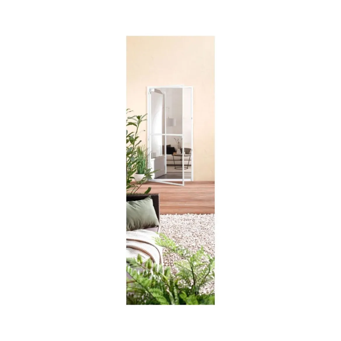 LIVARNO Home Insektenschutztür, 100 x 210 cm, weiß - B-Ware sehr gut