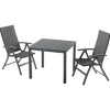 LIVARNO home Klappsessel »Valencia«, 2 Set, verstellbar, grau - B-Ware