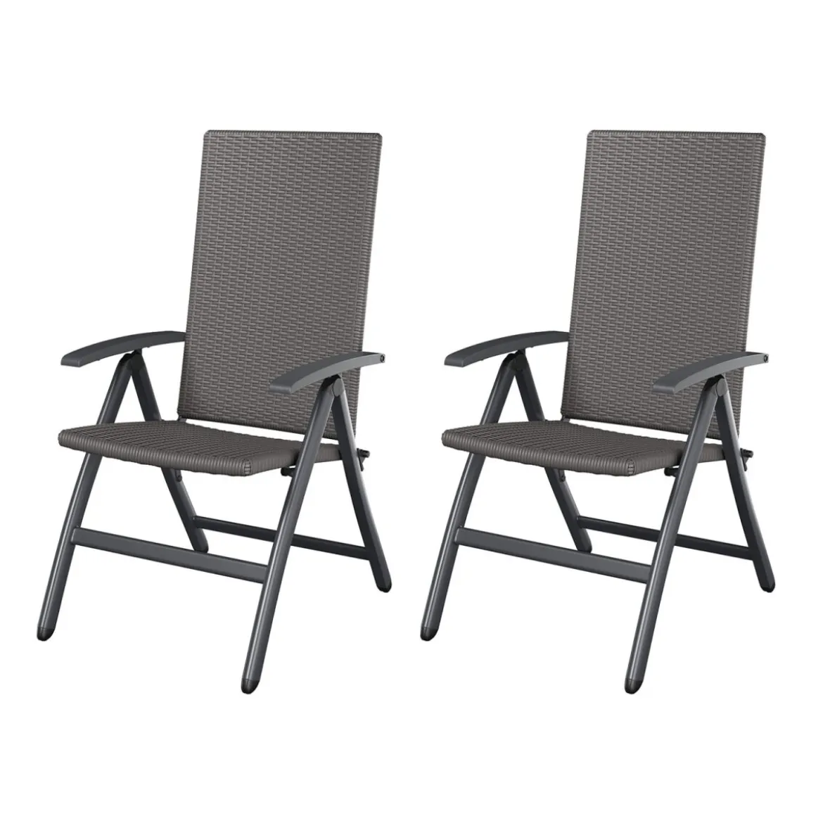 LIVARNO home Klappsessel »Valencia«, 2 Set, verstellbar, grau - B-Ware