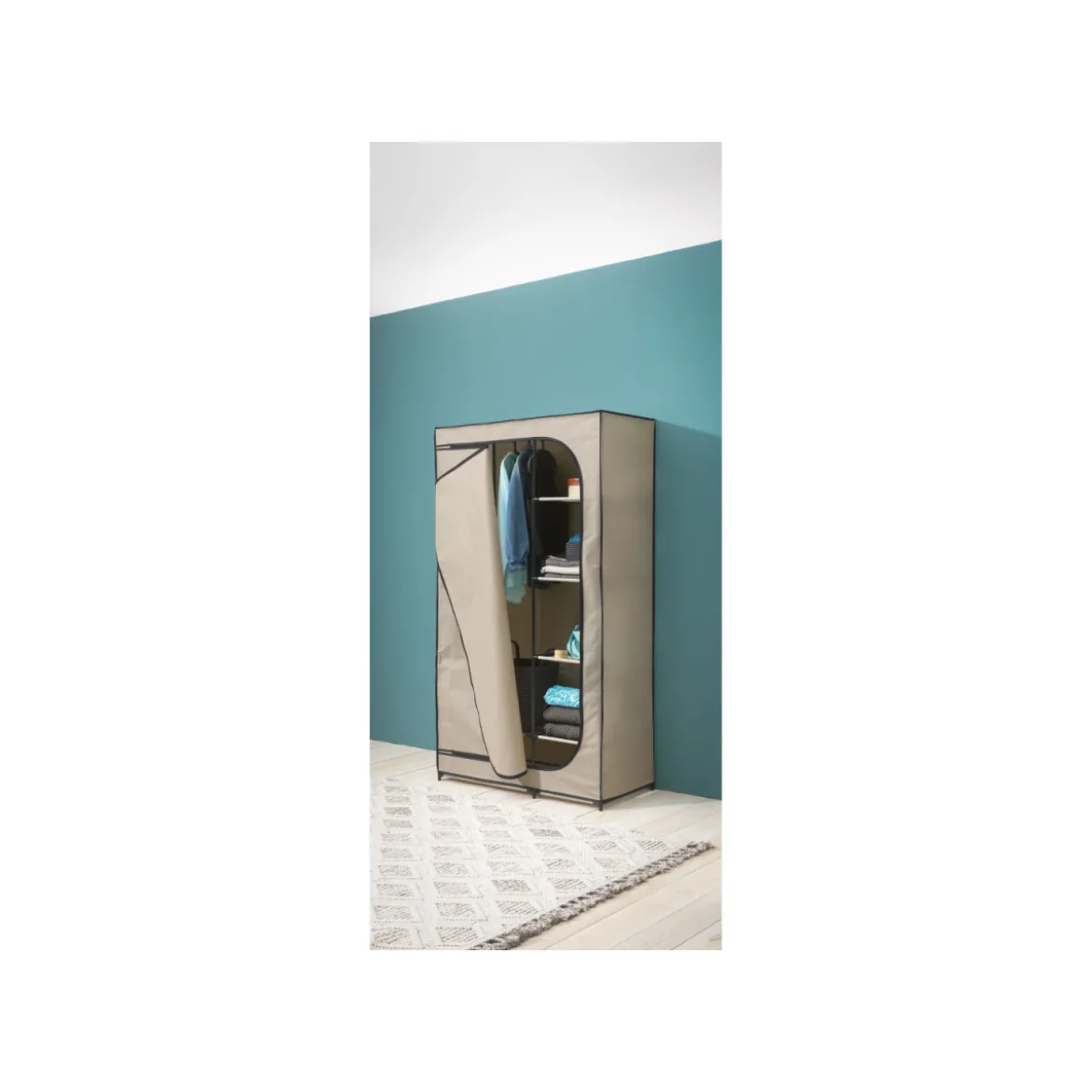 LIVARNO home Kleiderschrank Textil (Beige) - B-Ware sehr gut