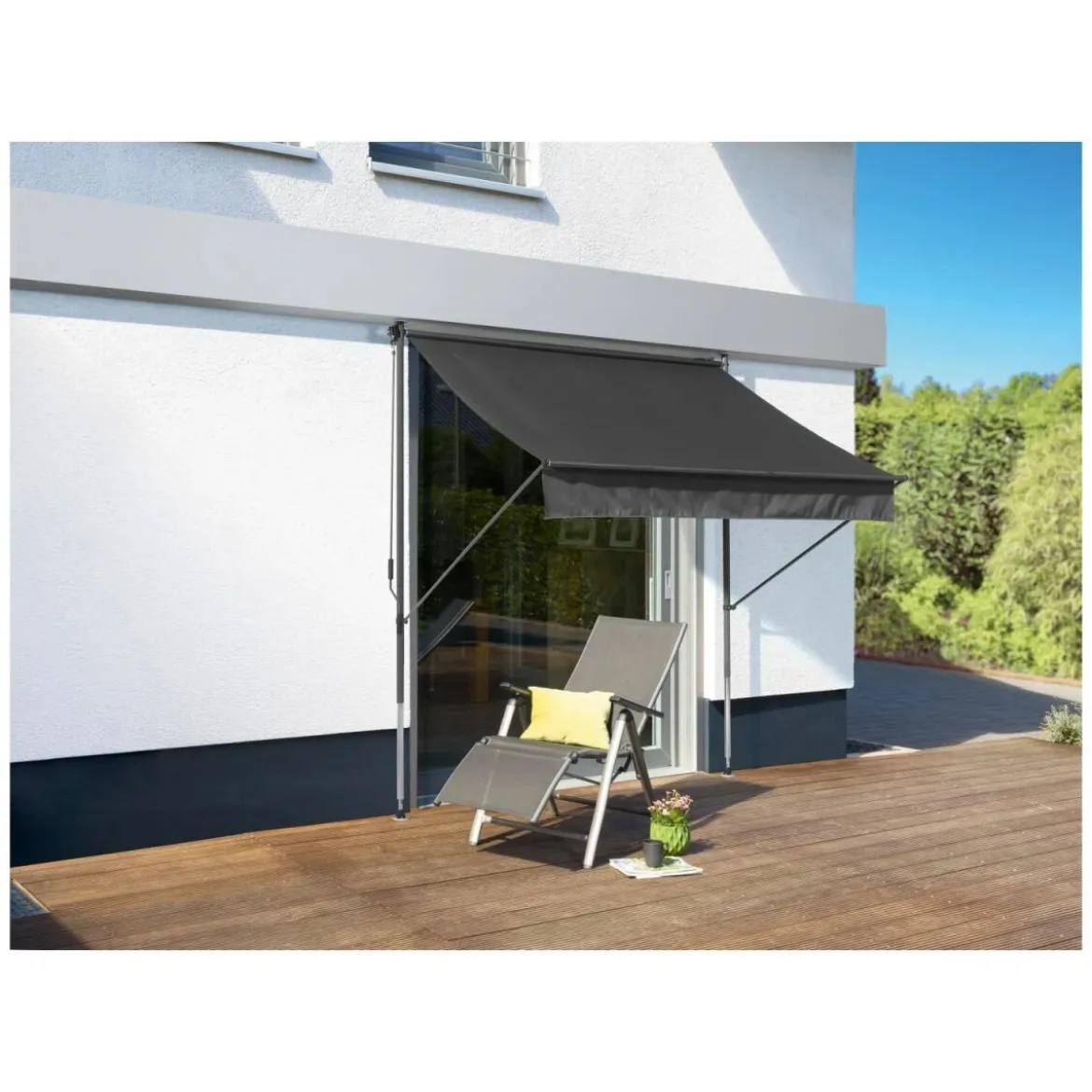 LIVARNO HOME Klemmmarkise 200 x 150, anthrazit - B-Ware sehr gut