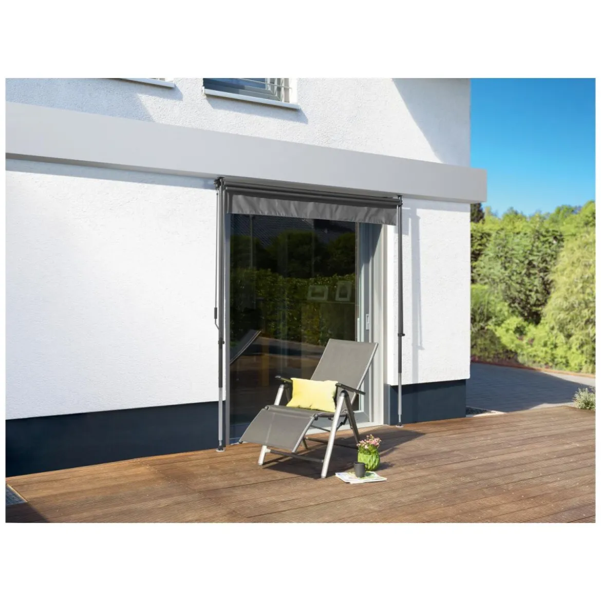 LIVARNO HOME Klemmmarkise 200 x 150, anthrazit - B-Ware sehr gut