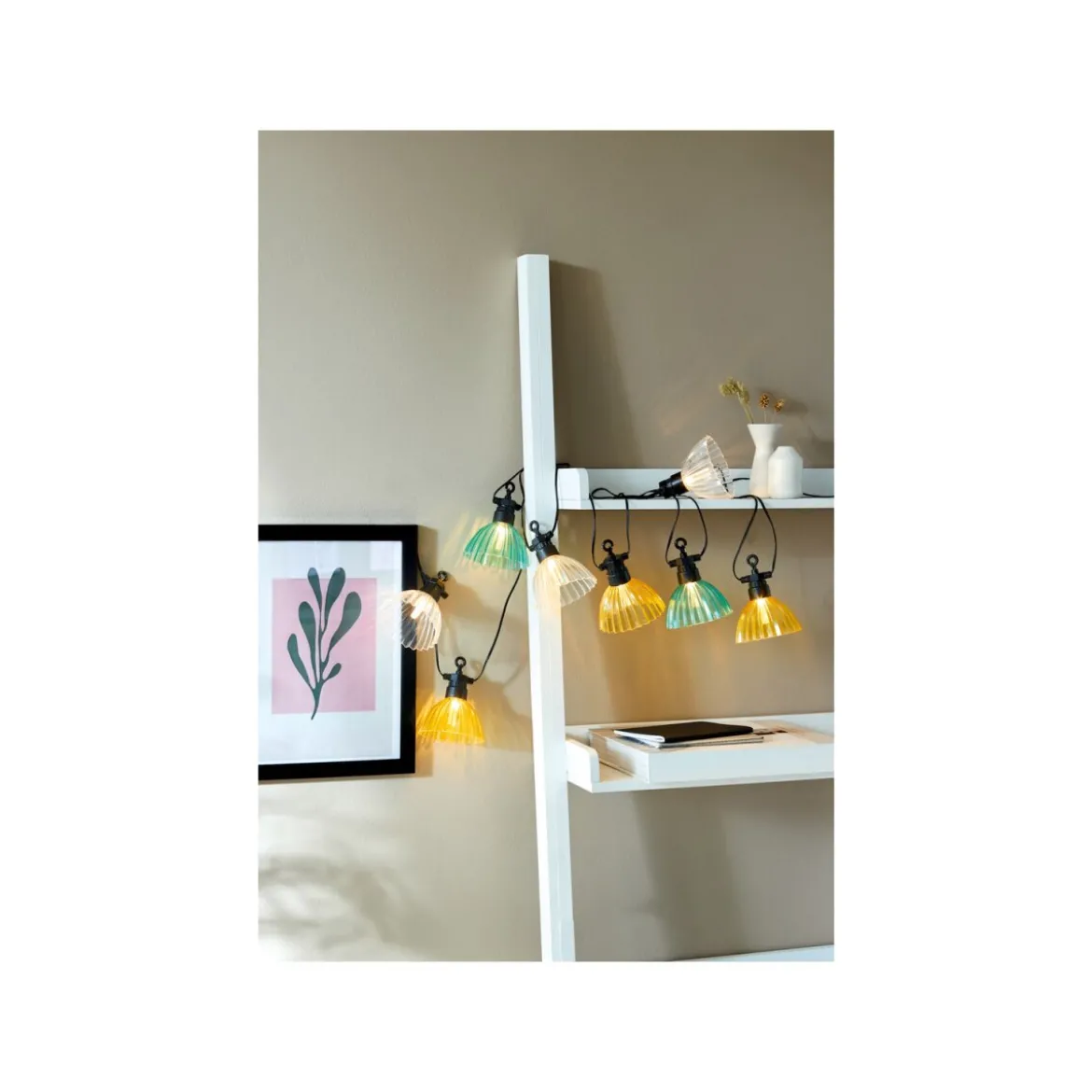 LIVARNO home LED-Lichterkette, 8 Lampenschirmen - B-Ware