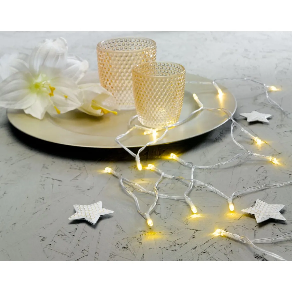LIVARNO home LED-Lichterkette, 2,4 m, 20 LEDs (warmweiß) - B-Ware neuwertig