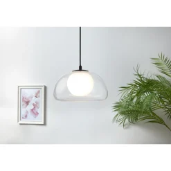 LIVARNO home LED-Pendelleuchte, Lampenschirm aus hochwertigem Glas (Transparent) - B-Ware neuwertig