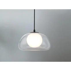 LIVARNO home LED-Pendelleuchte, Lampenschirm aus hochwertigem Glas (Transparent) - B-Ware neuwertig