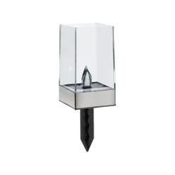 LIVARNO home LED-Solarfackel, mit realistischem Flackereffekt, Balkonleuchte/Bodenstecker - B-Ware neuwertig