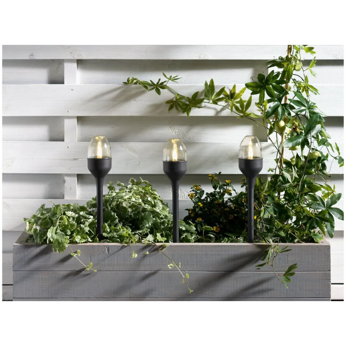LIVARNO home LED Solarleuchten / Tischleuchten, 3 Stück - B-Ware