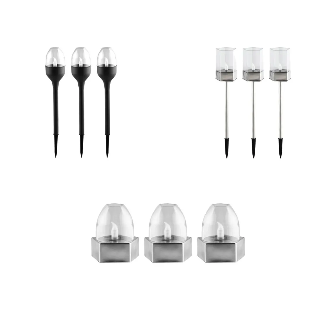 LIVARNO home LED Solarleuchten / Tischleuchten, 3 Stück - B-Ware