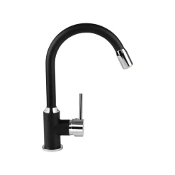 LIVARNO home LED-Spültischarmatur, 360° schwenkbar (chrom-schwarz) - B-Ware gut