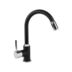 LIVARNO home LED-Spültischarmatur, 360° schwenkbar (chrom-schwarz) - B-Ware gut