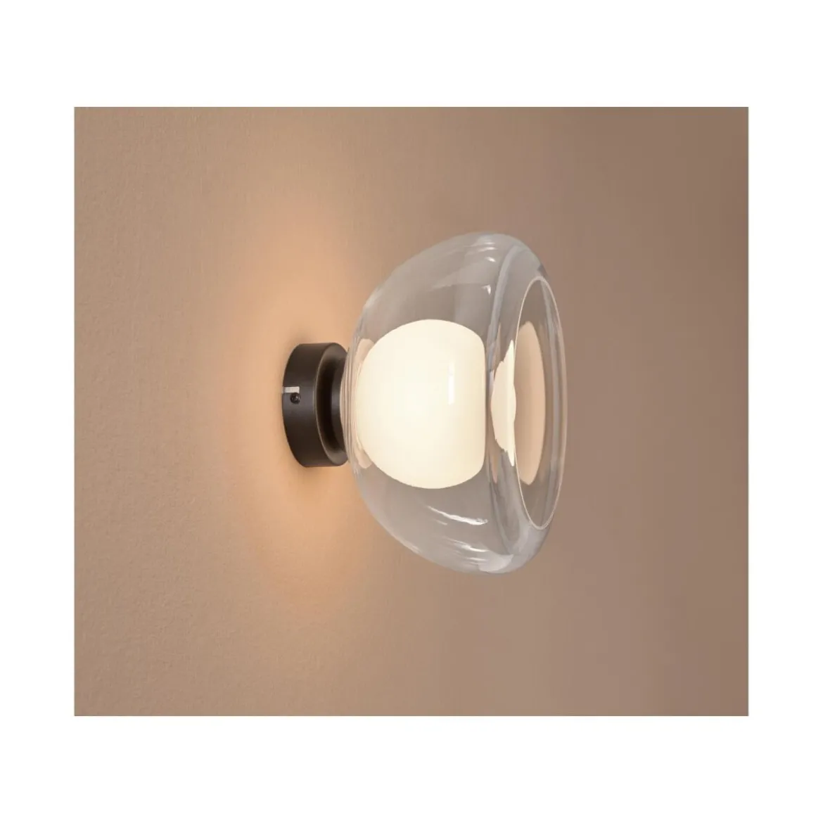 LIVARNO home LED-Wand- und Deckenleuchte, Lampenschirm aus hochwertigem Glas (Transparent) - B-Ware neuwertig