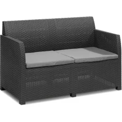 LIVARNO home Loungeset, 4-teilig, anthrazit - B-Ware neuwertig