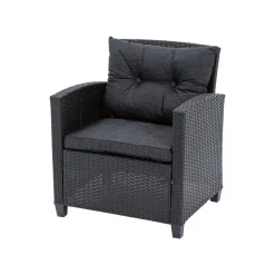 LIVARNO home Lounge-Set, 4-teilig, mit Kissen, anthrazit - B-Ware neuwertig