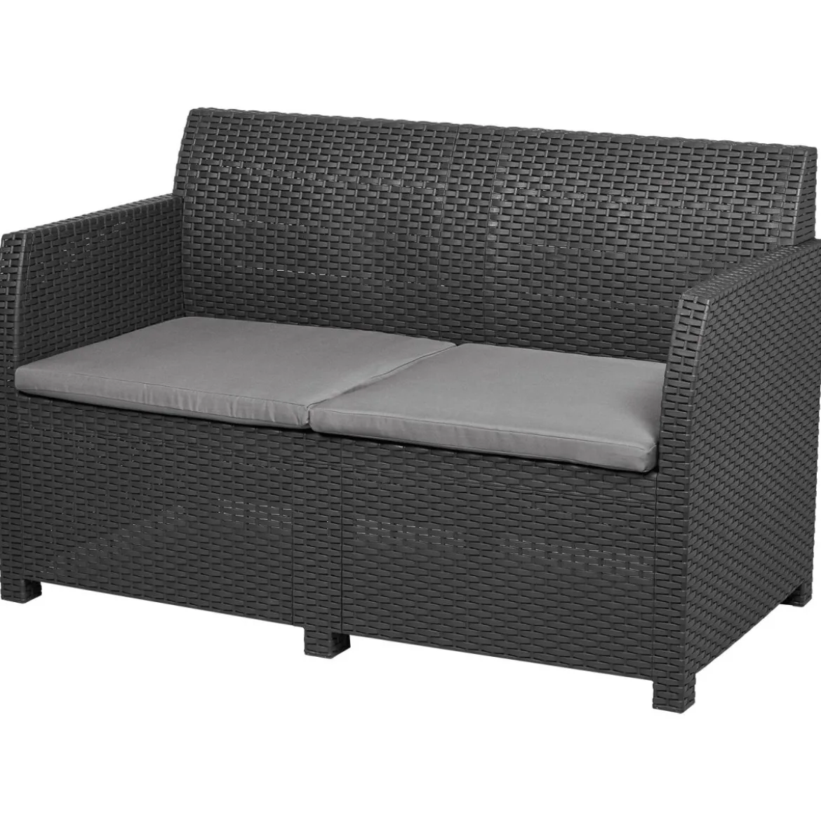 LIVARNO home Loungeset, 4-teilig, Pre Zero, anthrazit/grau - B-Ware sehr gut