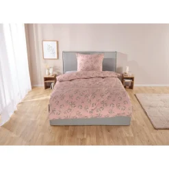 LIVARNO home Mikrofaser-Satin-Bettwäsche, atmungsaktiv, 155 x 220 cm - B-Ware
