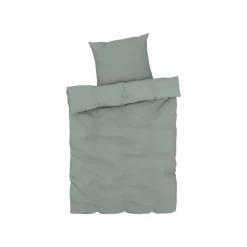 LIVARNO home Mikrofaser-Satin-Bettwäsche, 135 x 200 cm (Grün) - B-Ware neuwertig