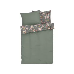LIVARNO home Mikrofaser-Satin-Bettwäsche, 220 x 240 cm, 70 x 90 cm, Fasan - B-Ware neuwertig