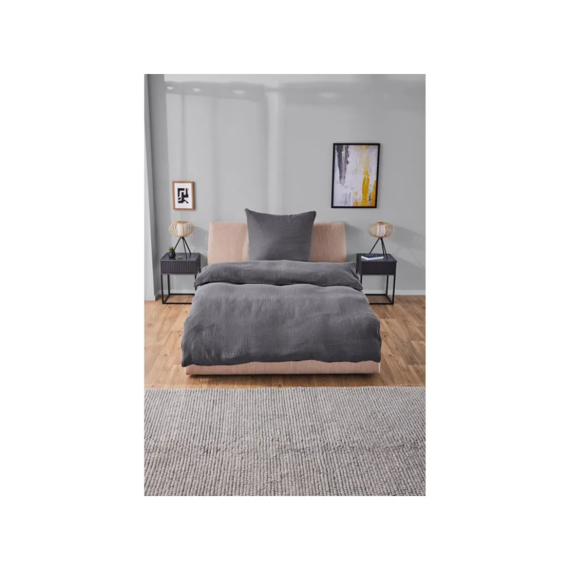 LIVARNO home Musselin-Bettwäsche, 135 x 200 cm - B-Ware
