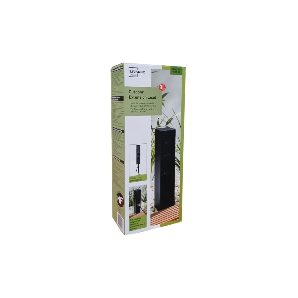LIVARNO home Outdoor Steckdosensäule (2-fach mit Lichtsensor) - B-Ware neuwertig