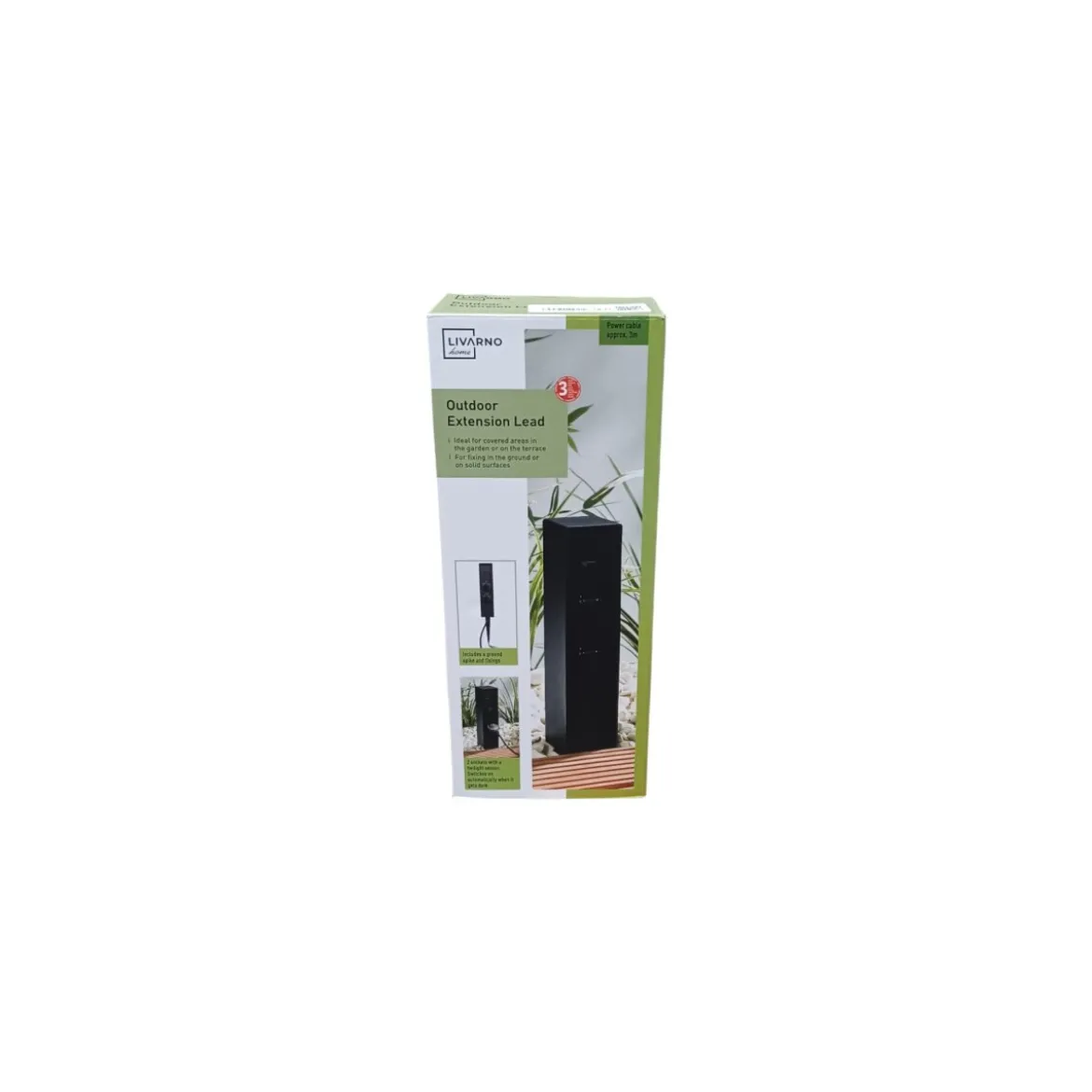 LIVARNO home Outdoor Steckdosensäule (2-fach mit Lichtsensor) - B-Ware neuwertig