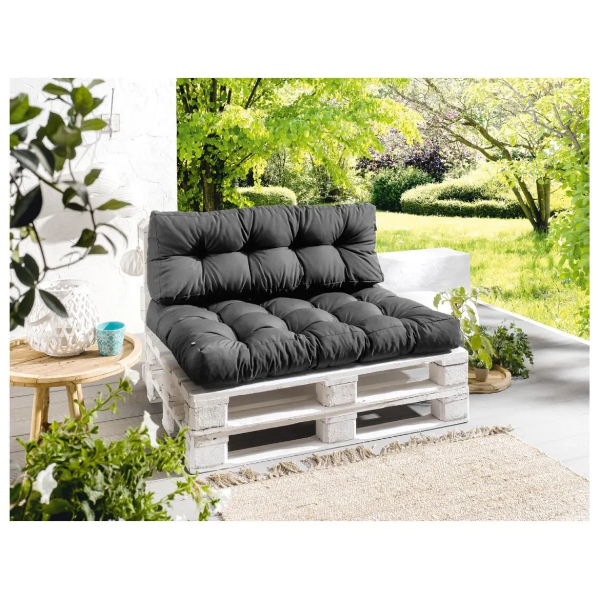 LIVARNO home Paletten-Polsterauflagenset für Europaletten - B-Ware