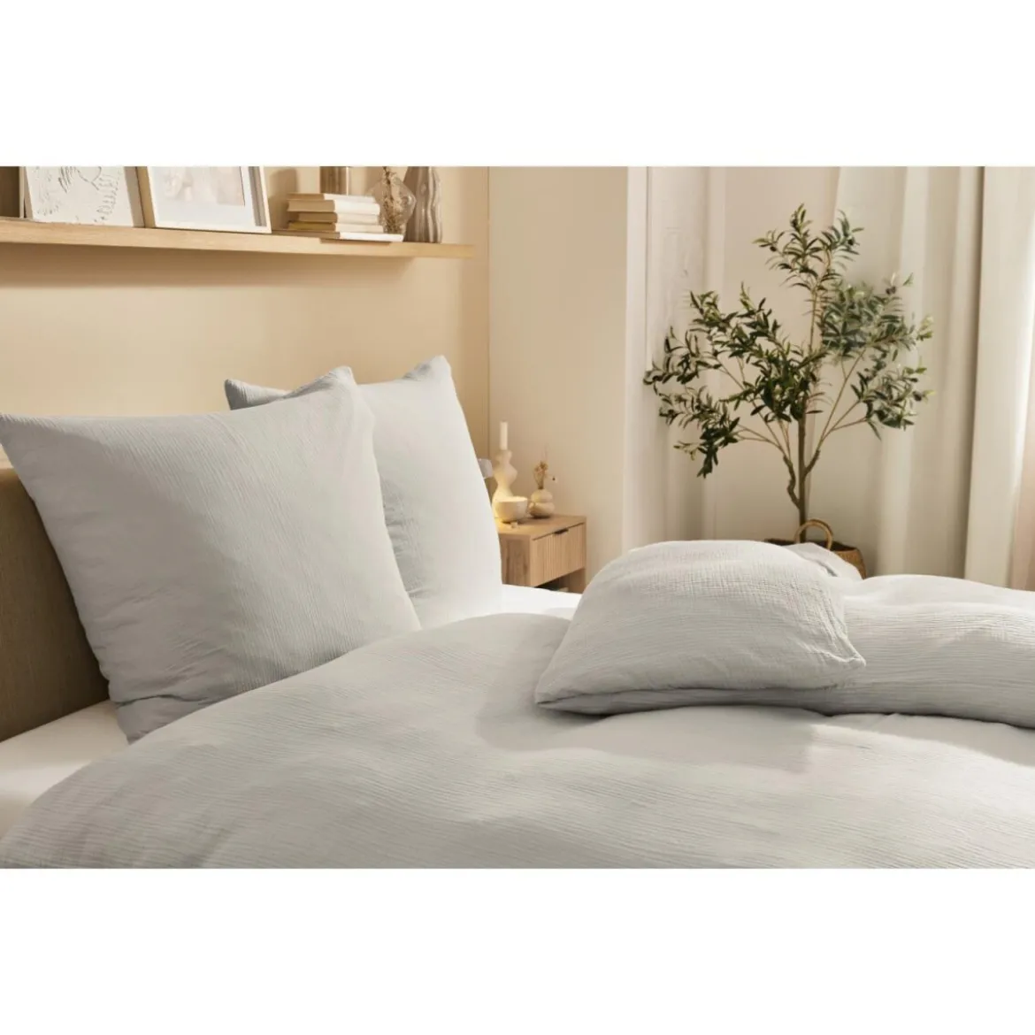 LIVARNO home Perkal-Spannbettlaken, 180-200 x 200 cm - B-Ware