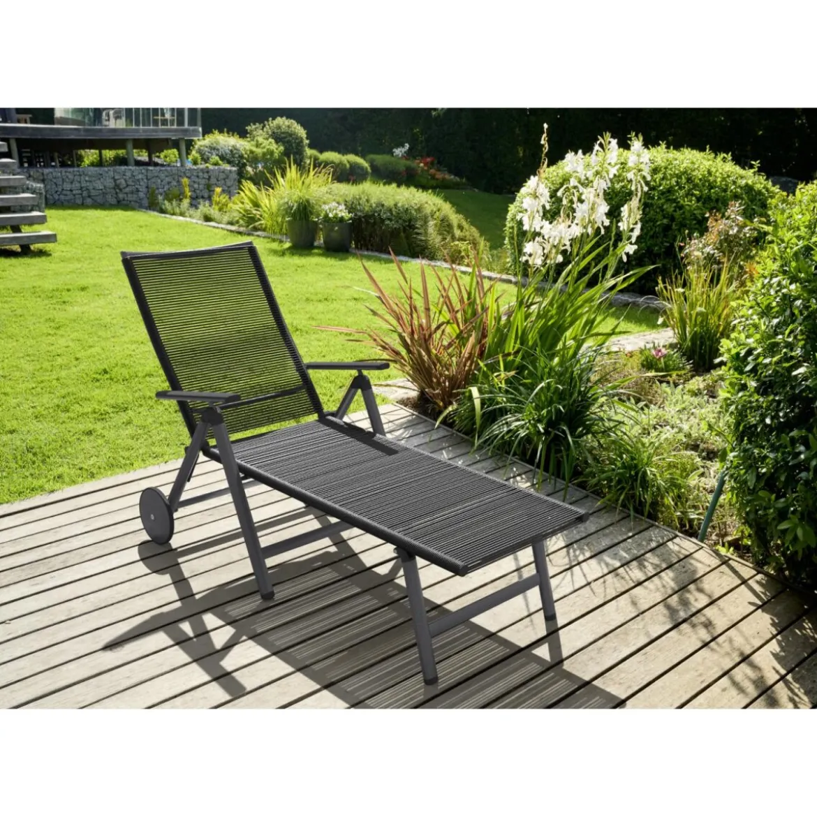 LIVARNO HOME Rollliege »Miami« im Rope-Design, anthrazit - B-Ware