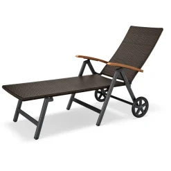 LIVARNO home Rollliege »Valencia«, 6-fach verstellbar, braun - B-Ware