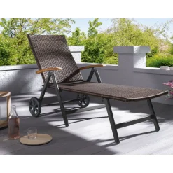 LIVARNO home Rollliege »Valencia«, 6-fach verstellbar, braun - B-Ware