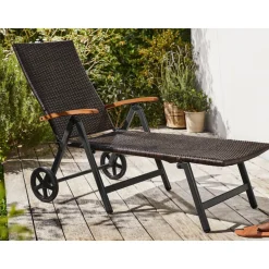 LIVARNO home Rollliege »Valencia«, 6-fach verstellbar, braun - B-Ware