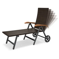 LIVARNO home Rollliege »Valencia«, 6-fach verstellbar, braun - B-Ware