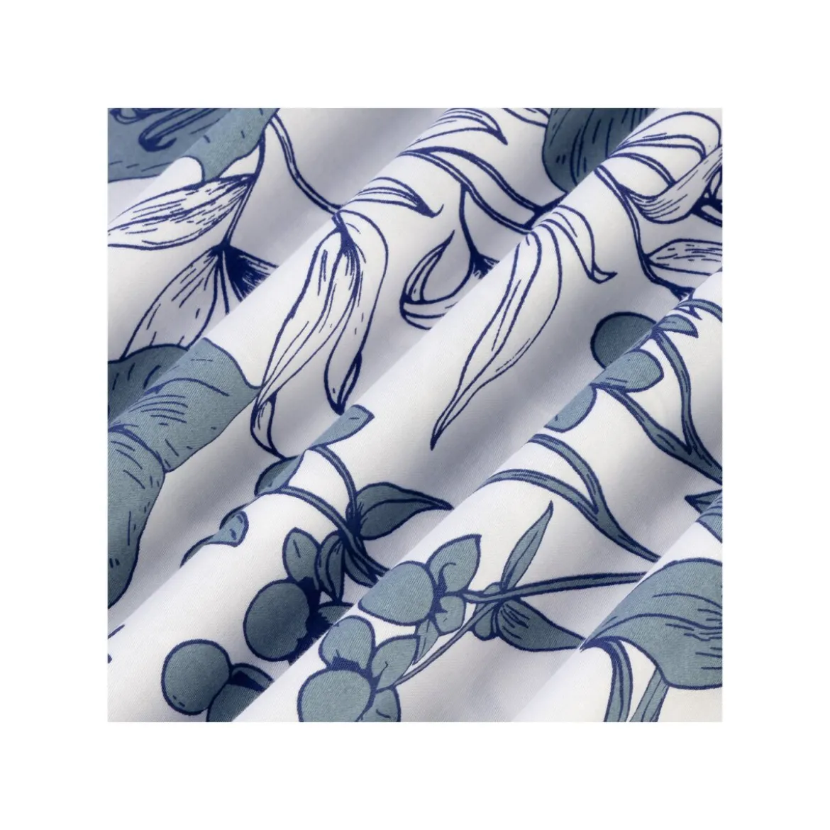 LIVARNO home Satin-Bettwäsche, 155 x 220 cm (Blau/Weiß) - B-Ware neuwertig