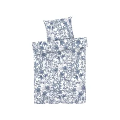 LIVARNO home Satin-Bettwäsche, 155 x 220 cm (Blau/Weiß) - B-Ware neuwertig